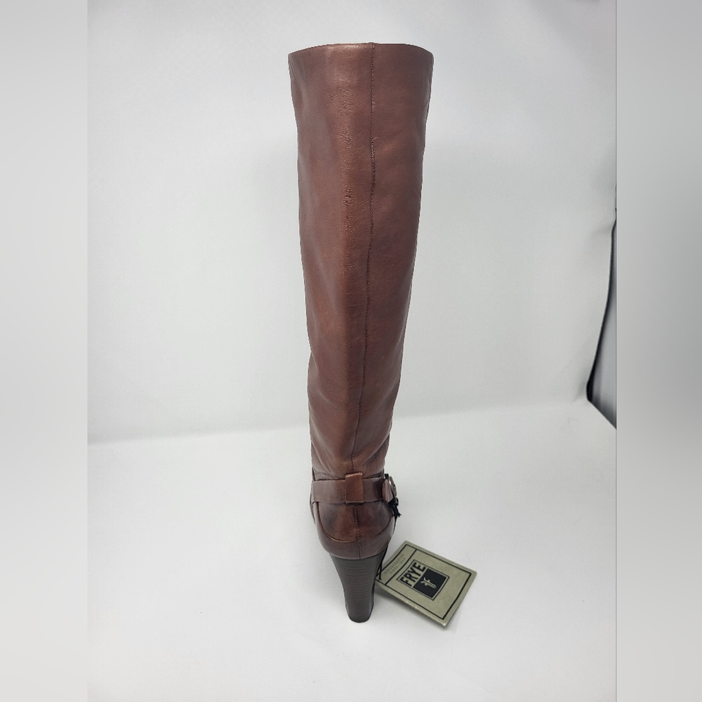 1 Frye Women Single Bethany Strappy Leather Heeled Tall Right Boot 10M A…‎ - Picture 9 of 14